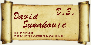 David Šumaković vizit kartica